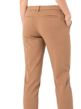 Liverpool Cropped Dress Pants in Camel
